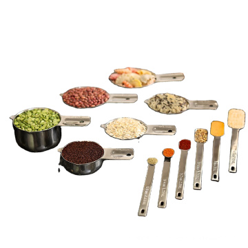 Hot selling stainless steel measuring cup and spoon set. Liquid measuring cup